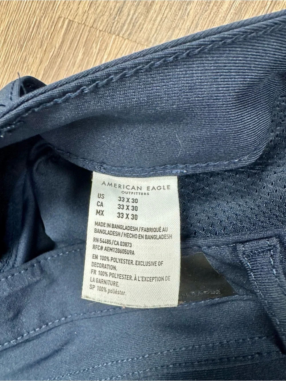 American Eagle Active Flex Men’s 33x30 Navy Slim 5-Pocket Performance Pants